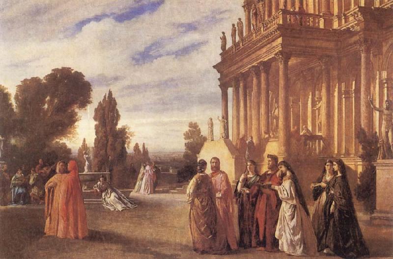 Anselm Feuerbach The Garden of Ariosto Spain oil painting art